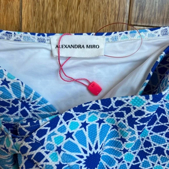 Alexandra Miro high-rise bikini Dorit Blue Print New - Picture 9 of 14